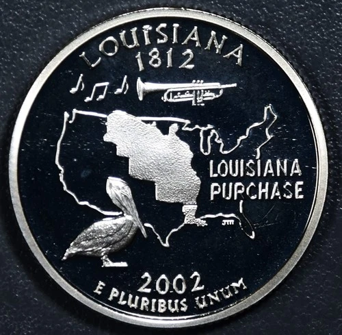 2002-S 50 State Quarters Louisiana Proof — photo from the most recent tracked eBay sale
