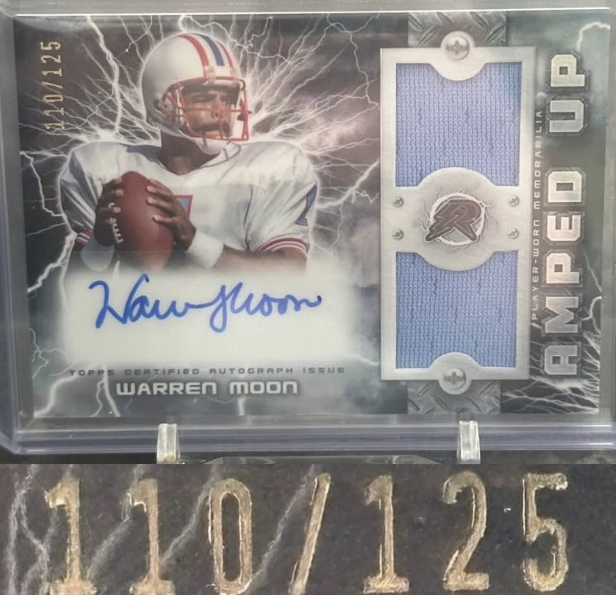 2023 Topps Composite Resurgence Warren Moon Amped Up White Surge Patch Auto /125