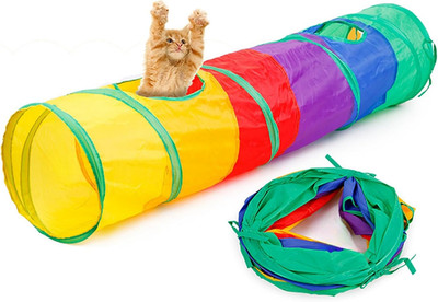 Cat Tunnel for Indoor Cats Interactive, Rabbit Tunnel Toys, Pet Toys Play Tunnel