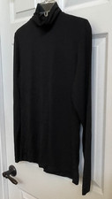 Cuddl Duds SZ S Black Modal Soft Wear Long Sleeve Turtle Neck Shirt Open Package