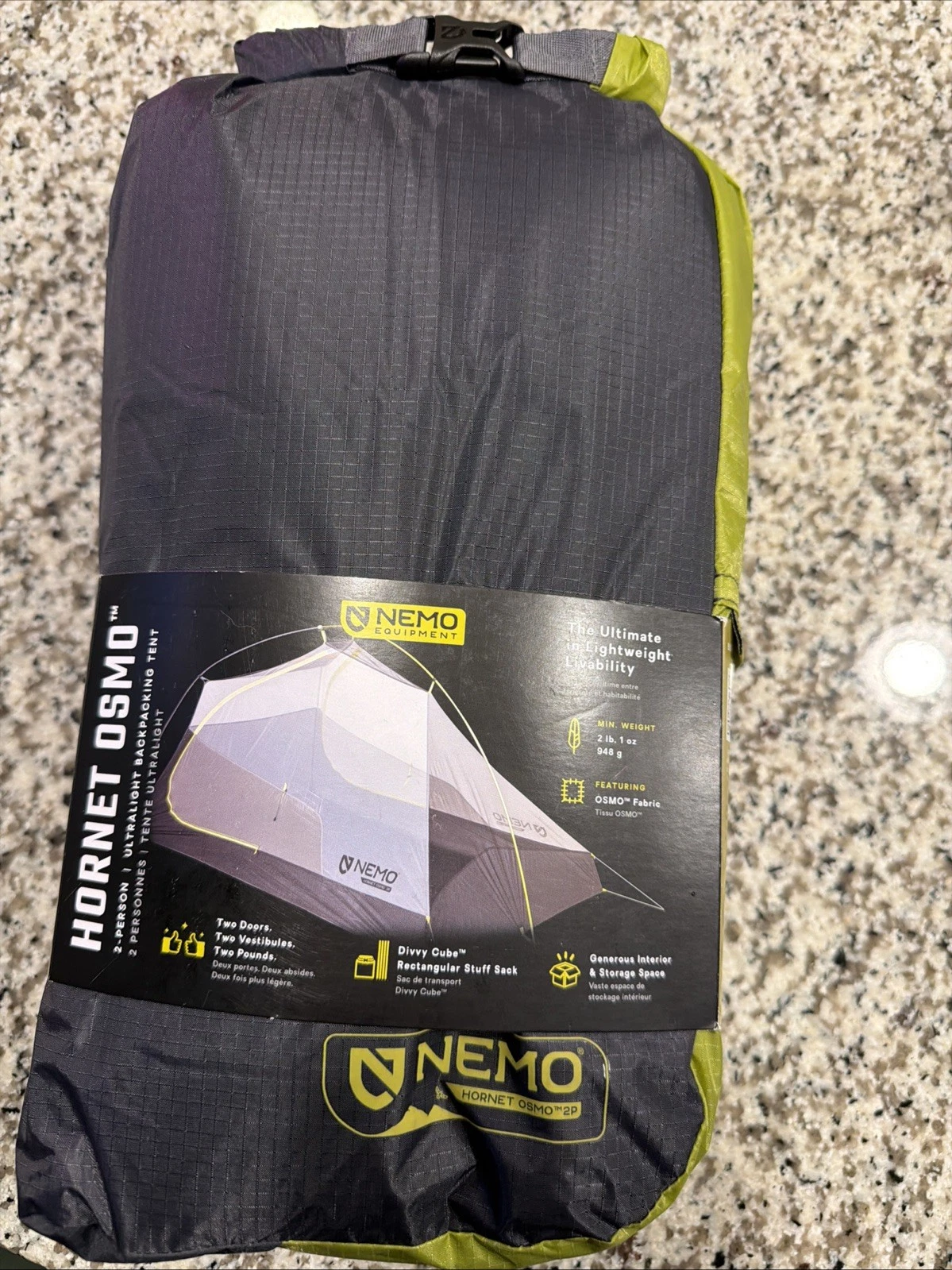 Nemo Hornet OSMO 2P Ultralight Backpacking Tent - 2 Person - Free Shipping
