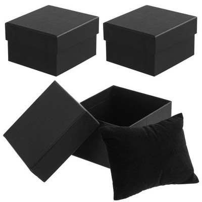 3 Pcs Watch Gift Boxes Jewelry Storage Bracelet Packaging Supply