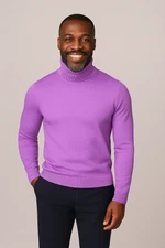 Lavane' 501T Slim Fit Turtleneck Pullover Voilet