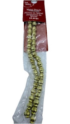 Gold Tone Lantern Beads 6mm Bead Landing Qty:34