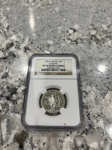 2003 S Silver Illinois Quarter NGC PF 70 Ultra Cameo