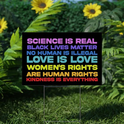 Equality Social Justice Yard Sign Outdoor Protest Human Rights