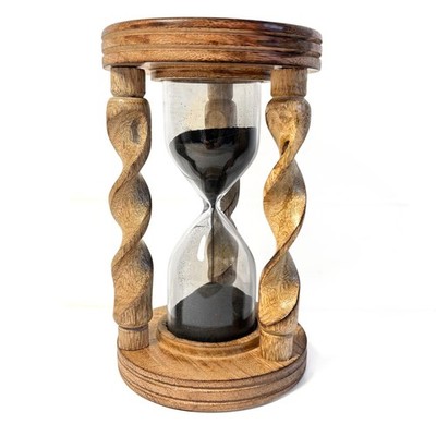 PALISANDER SANDUHR SAND TIMER 3 Minuten Wohndeko Geschenk