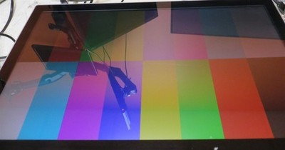 Scratched LCD Angel POS CS-T2306 23'' Touchscreen VGA HDMI Monitor No Stand