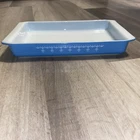 Pyrex Snowflake Garland Lasagna Casserole Baking Dish Blue 933 13.5x8.75x0.75