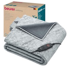Image of BEURER HD75 Nordic Grey Green Planet Electric Heated Blanket 180x130cm 6 Temp