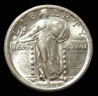 1917 USA SILVER STANDING LIBERTY QUARTER 25C SLQ TYPE II MINT STATE COIN