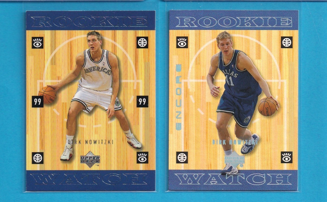 (2) 1998-99 Upper Deck Encore - Rookie Watch Dirk Nowitzki FOIL #122 #320 (RC)