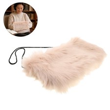 Faux Fur Hand Muffs: Women Winter Warmer Fuzzy Pouch - Furry Plush Muffler for