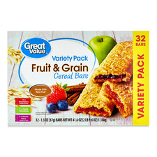 Fruit Grain Cereal Bars Variety Pack Healthy Snack 32 Count Quick Snack