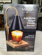 Mikasa Home Accents Adjustable Height Candle Warmer, Timer for 2, 4, 6Hrs, BLACK