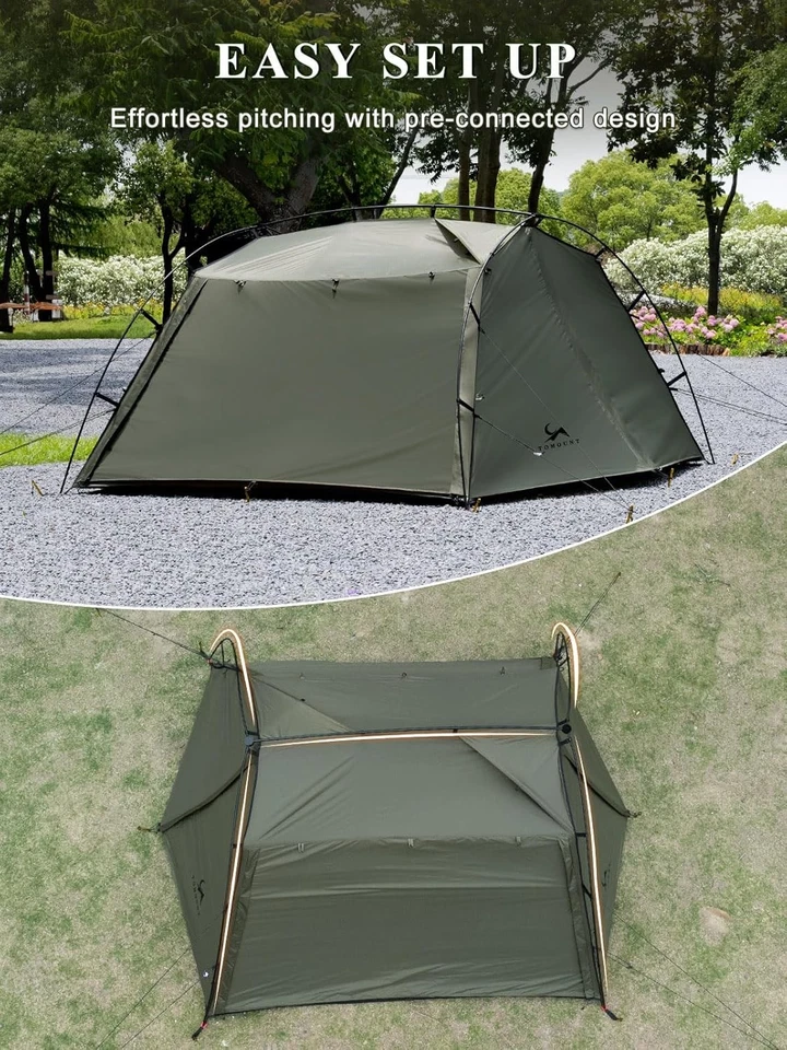 SML TOMOUNT 4 Personas Tienda para Camping Cabina Tienda con Vestíbulo Ligera Fácil Foto 2 de 4