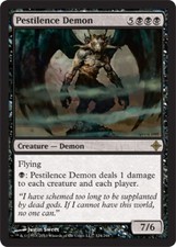 MTG magic cards 1x Pestilence Demon Rise of the Eldrazi Light Play, English