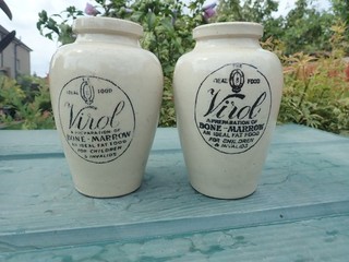 Old Stoneware Virol Pots