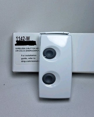 DMP 1142-W Wireless 2 Button Holdup White with Batteries