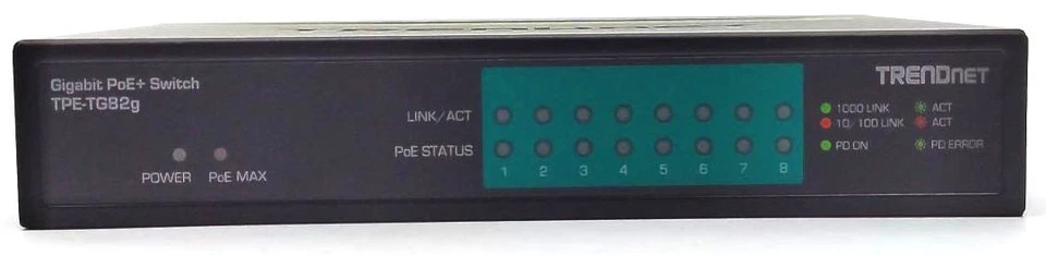 TRENDnet TPE-TG82g/A Gigabit PoE+ Switch 8-Port with LED Indicators - Image 4 of 4