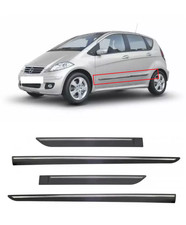 per Mercedes Classe A W169 Protezioni porte fasce portiere strisce nero cromo