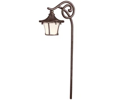 Kichler , Cotswold Low Voltage Post Landscape Path Lighting Xenon, Aged Bronze
