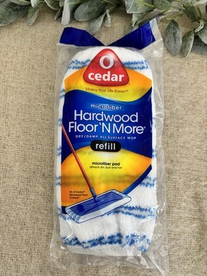O Cedar Hardwood Floor N More Refill Microfiber Pad Dry Damp All Surface