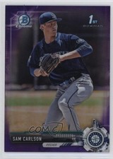 2017 Bowman Draft Chrome Purple Refractor 104/250 Sam Carlson #BDC-184 0t2