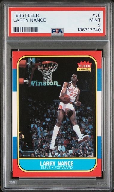 1986 Fleer #78 Larry Nance - PSA 9