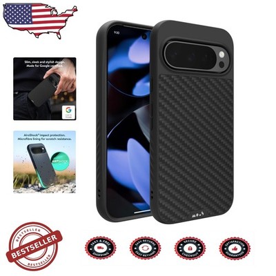 Google Pixel 9 Pro Carbon Fibre MagSafe Case - Heavy Duty Shockproof