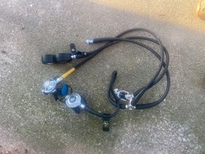 Dacor  Pacer Scuba Regulator Set w/ Gauges scubapro   Hoses & Console – Untested