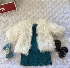 American Girl Doll Claudie Jazzy Flapper Fur Coat Outfit Harlem’s Row New in Box