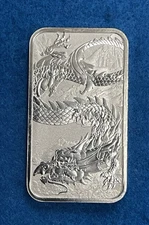 2023 Australia Perth Mint 1 oz Silver Dragon Bar