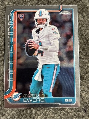 2025 Topps Chrome Football Quinn Ewers RC #316 Dolphins Rookie (RC)