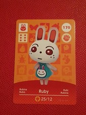 RUBY ANIMAL CROSSING AMIIBO SERIES 2 CARD #170 TRACKED AU POST geniuine