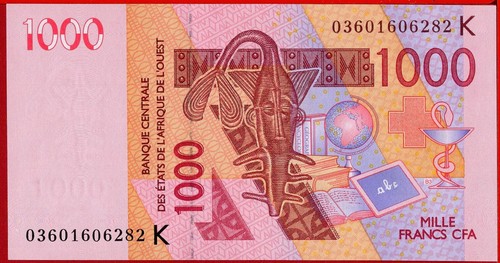 ESTADOS DE AFRICANA OCCIDENTAL K = SENEGAL 1000 1.000 FRANCOS 2003 Primera fecha P 756Ka UNC - Imagen 2 de 3