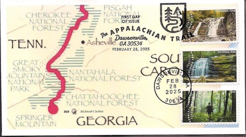 Appalachian Trail 2025- First Day -set of 5 Covers- McIntosh Cachets - Picture 6 of 6