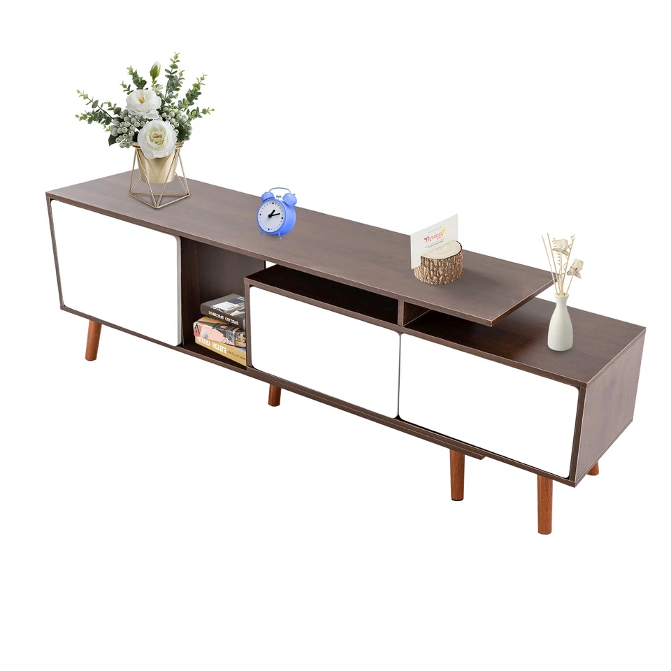 Gabinete con soporte de TV para el hogar Centro de entretenimiento de juegos Consola multimedia de TV Ajustable Foto 3 de 4