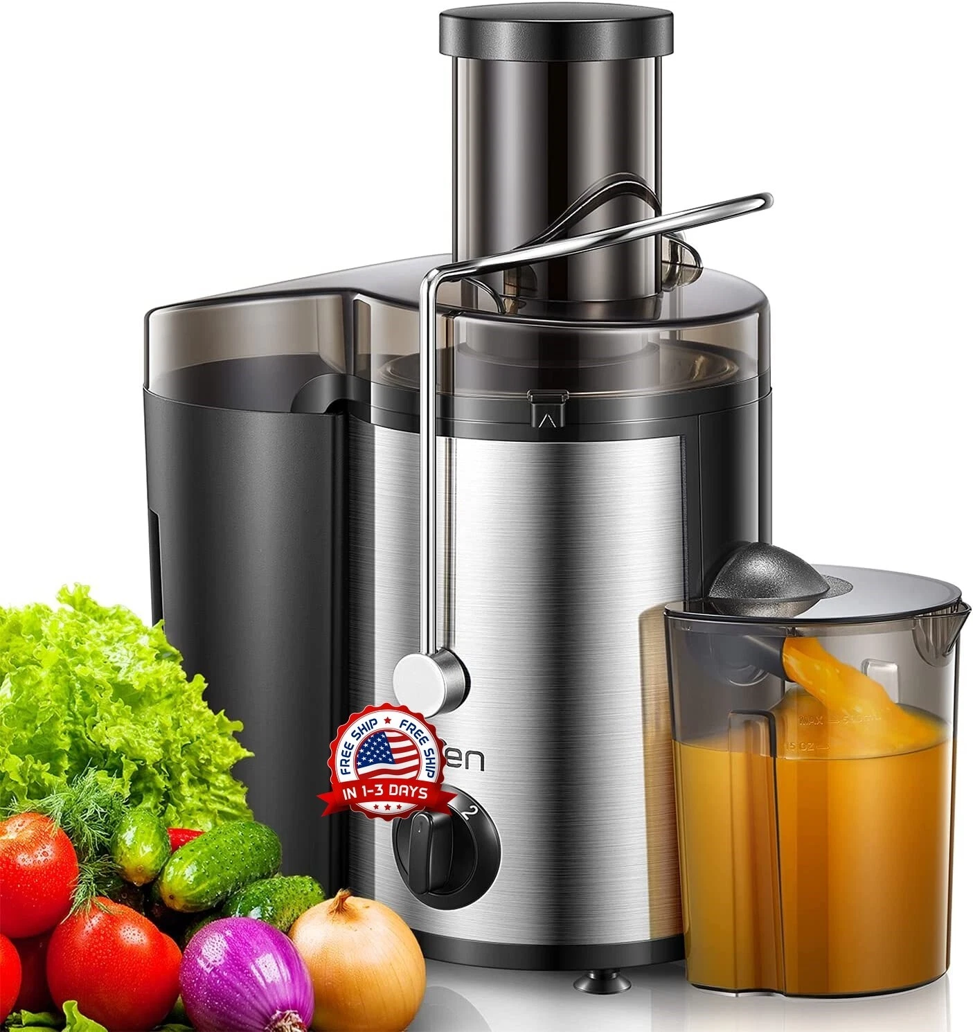 Extractor De Jugos Para Frutas Y Vegetales Acero Inoxidable Exprimidor De jugo