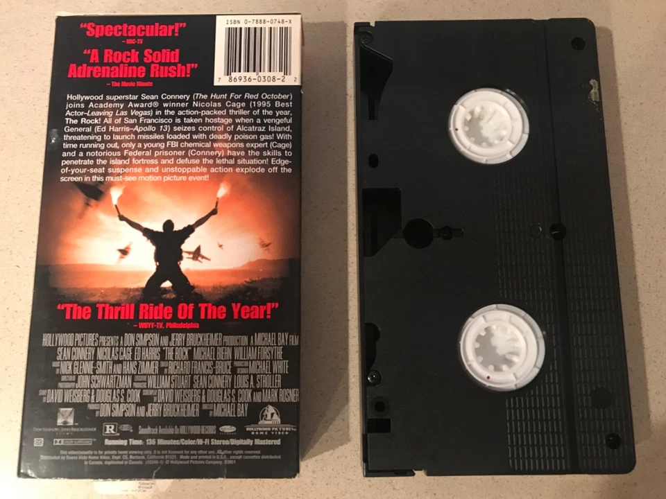 The Rock (VHS, 1997, Letterbox) Sean Connery, Nicolas Cage, Ed Harris - Image 2 of 3