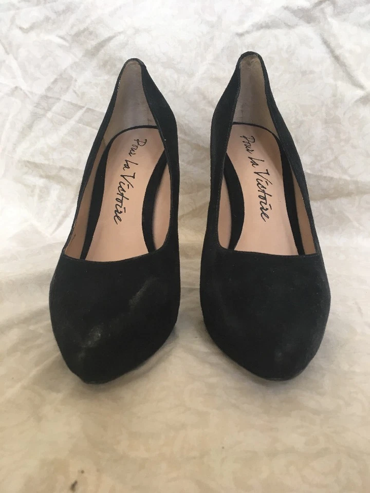 Zapatos para mujer Pour La Victoire Bliss de gamuza negra, talla 10M Foto 4 de 4