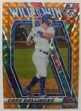 2021 Panini Mosaic Will to Win Reactive BLUE PRIZM Cody Bellinger #d/99 (INV 94)