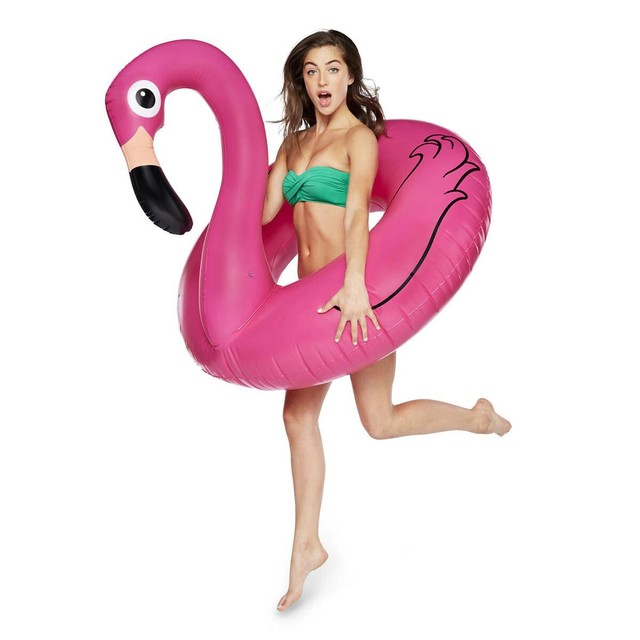 pink flamingo floatie