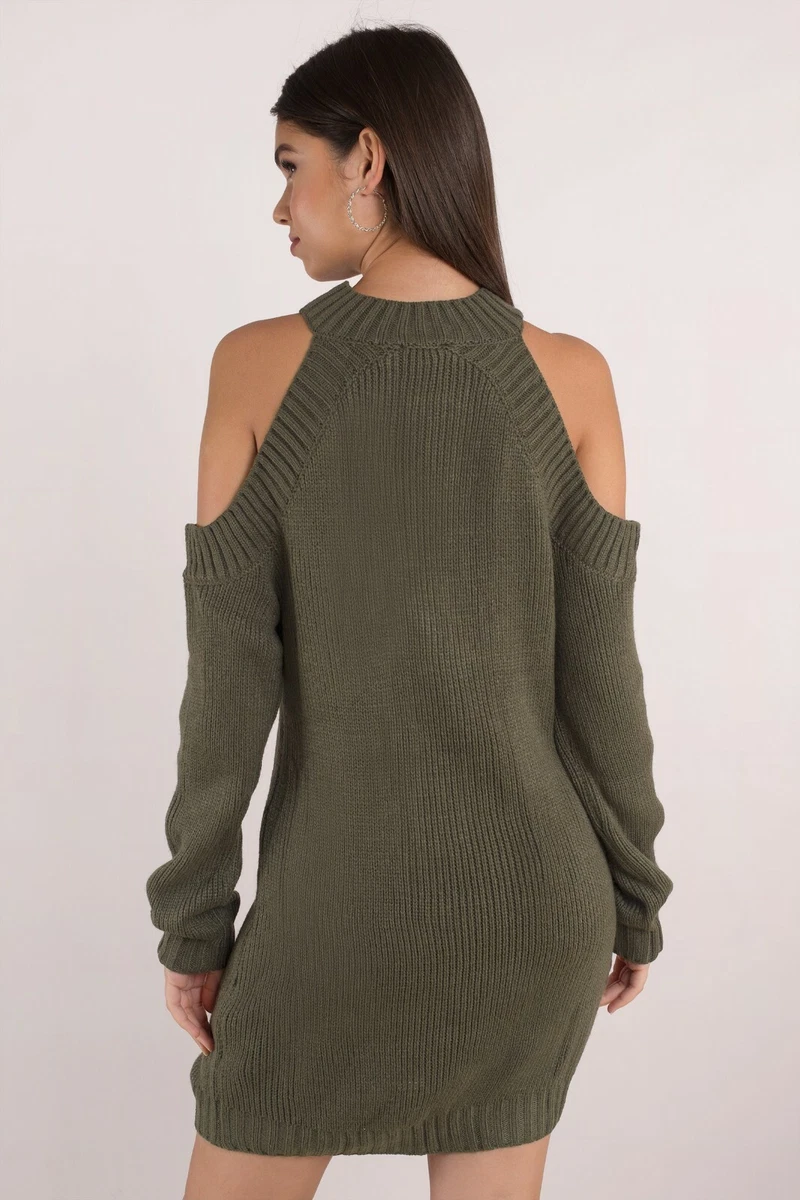 Cold shoulder sweater dresses 2025