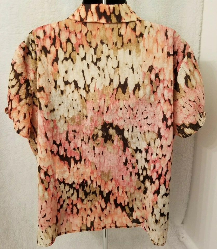 Camisa Top Blusa Mujer RQT Talla 18 Naranja Marrón Rosa Negro Blanco Foto 4 de 4