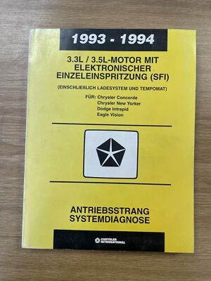 CHRYSLER 3,3/3,5L MOTOR 1993-94 WERKSTATTHANDBUCH SYSTEMDIAGNOSE SFI 816990401