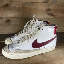 Nike blazer mid 77 Mens size 9.5 shoes red white leather comfort sneakers