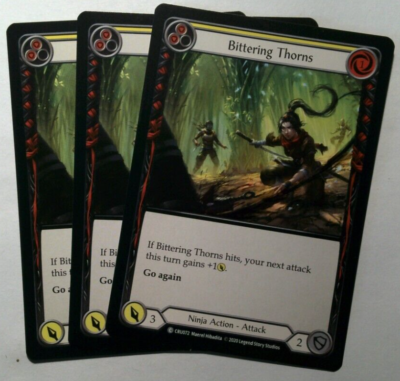 Flesh And Blood (FAB) - Bittering Thorns x3 *Yellow* | eBay