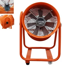 12in Axial Fan Cylinder Pipe Spray Booth Paint Fumes Blower Air Blower 220V 550W