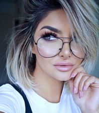 80s Retro Large Big Aviator Eyeglasses Metal Wire Women Men Fashion Frames 663 L